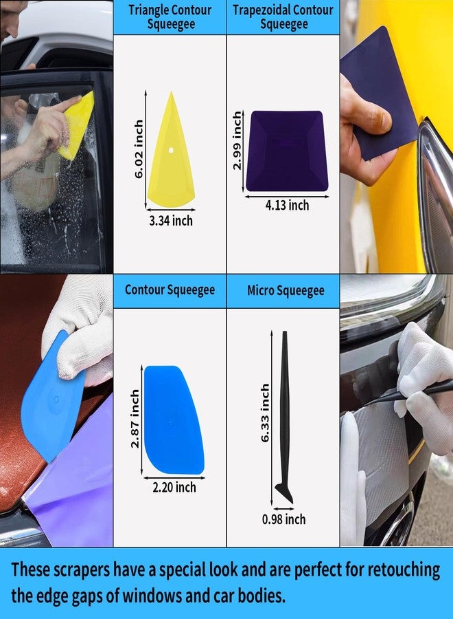 STHIRA® 12 Pcs Premium Car Window Film Tint Tool Kit, High-Quality Vechile Application, Squeegee for Vinyl Wrap, Scraper Tool, Essential Tinting Wrapping Tools for DIY and Professional Use - Image 4